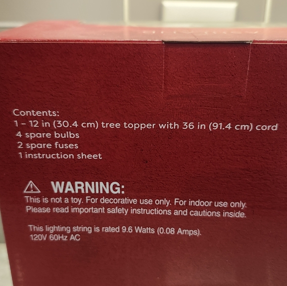 Ashland Christmas Noel Hispanic Latina Angel Warm White Light Tree Topper NWB - Picture 4 of 5